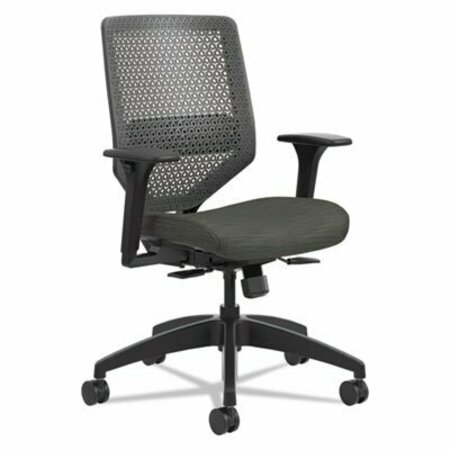 HON SOLVE SERIES REACTIV BACK TASK CHAIR, SUPPORTS UP TO 300 LBS., INK SEAT/CHARCOAL BACK, BLACK BASE SVR1ACLC10TK